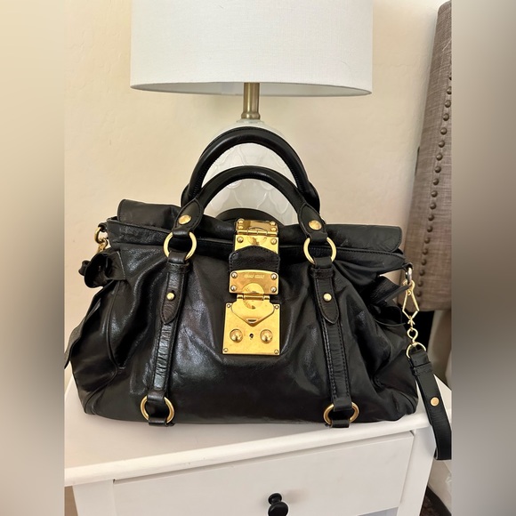 Miu Miu Handbags - EUC Miu Miu black 2 way shoulder bag by Prada